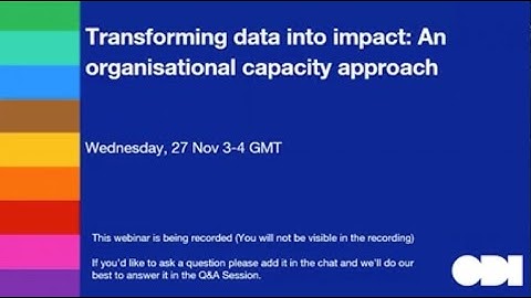 Transforming data into impact: An organisational capacity approach