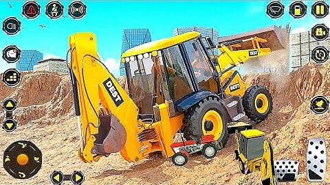 Real JCB Backhoe Loader Game - Gameplay Walkthrough New Mobile Games 2023