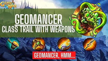 Gems of War | Geomancer Class Trial | Hell Crag and Construct weapons