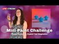 Blue candy stars painting tutorial  mini paint challenge  week 4