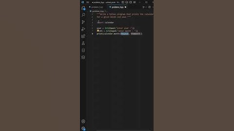 Calendar module in python | #1 | python for beginners | python modules | shorts🔴