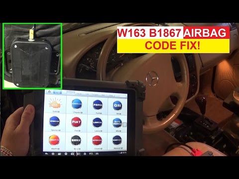 B1867 Airbag Code Mercedes W163 Diagnostic and Fix with MaxiSys MS908P ML230 ML270 ML320 ML430 ML350