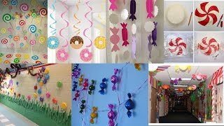 Preschoo& classroom decoration ideas/Candy Land theme decore/How to make DIY candies and lolypop screenshot 4