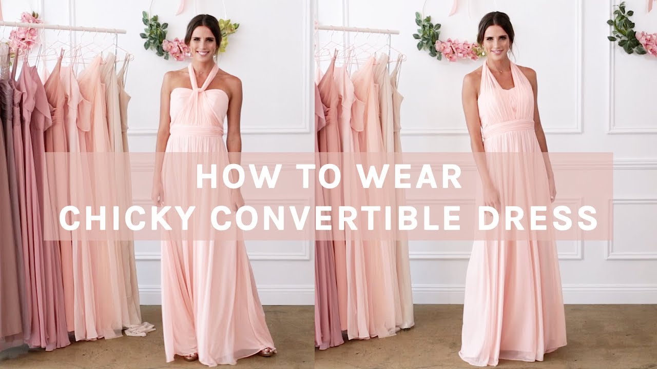 ways to wear convertible bridesmaid dress