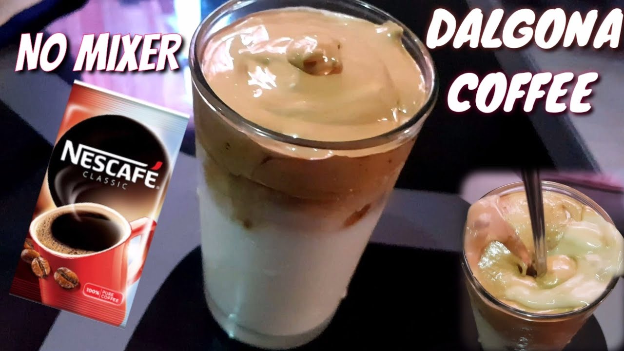 DALGONA COFFEE No Mixer How to Make Dalgona Coffee
