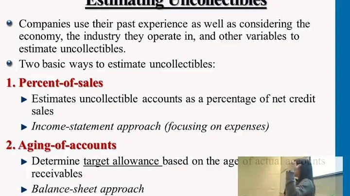 Estimating Uncollectibles - Professor Victoria Chiu