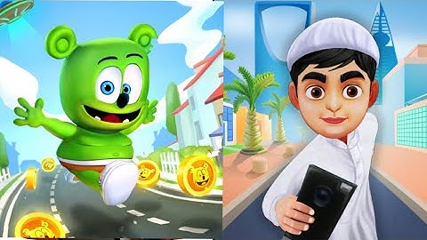 alnasha run vs  gummy bear run walkthroug android ios gameplay