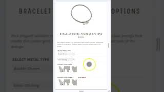 Bracelet using Product options
