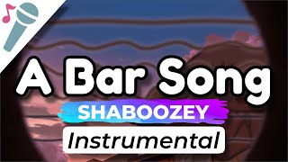 Shaboozey - A Bar Song (Tipsy) - Karaoke Instrumental (Acoustic)