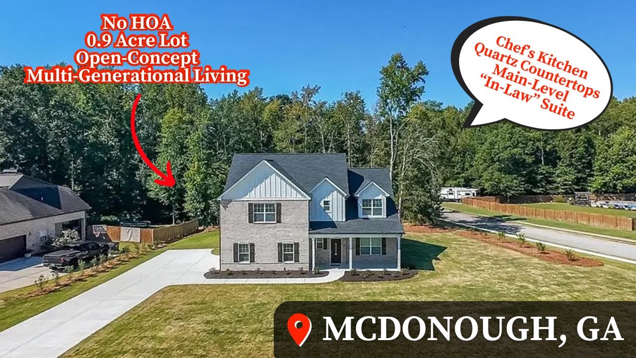 Жизнь в Макдоно, Джорджия | Новое строительство | Экскурсия по дому | Готово к заселению | Новые ...