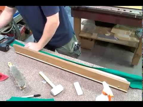 Pool table rail recovering - YouTube