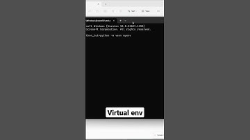 Create virtual environment in python #coding #shorts