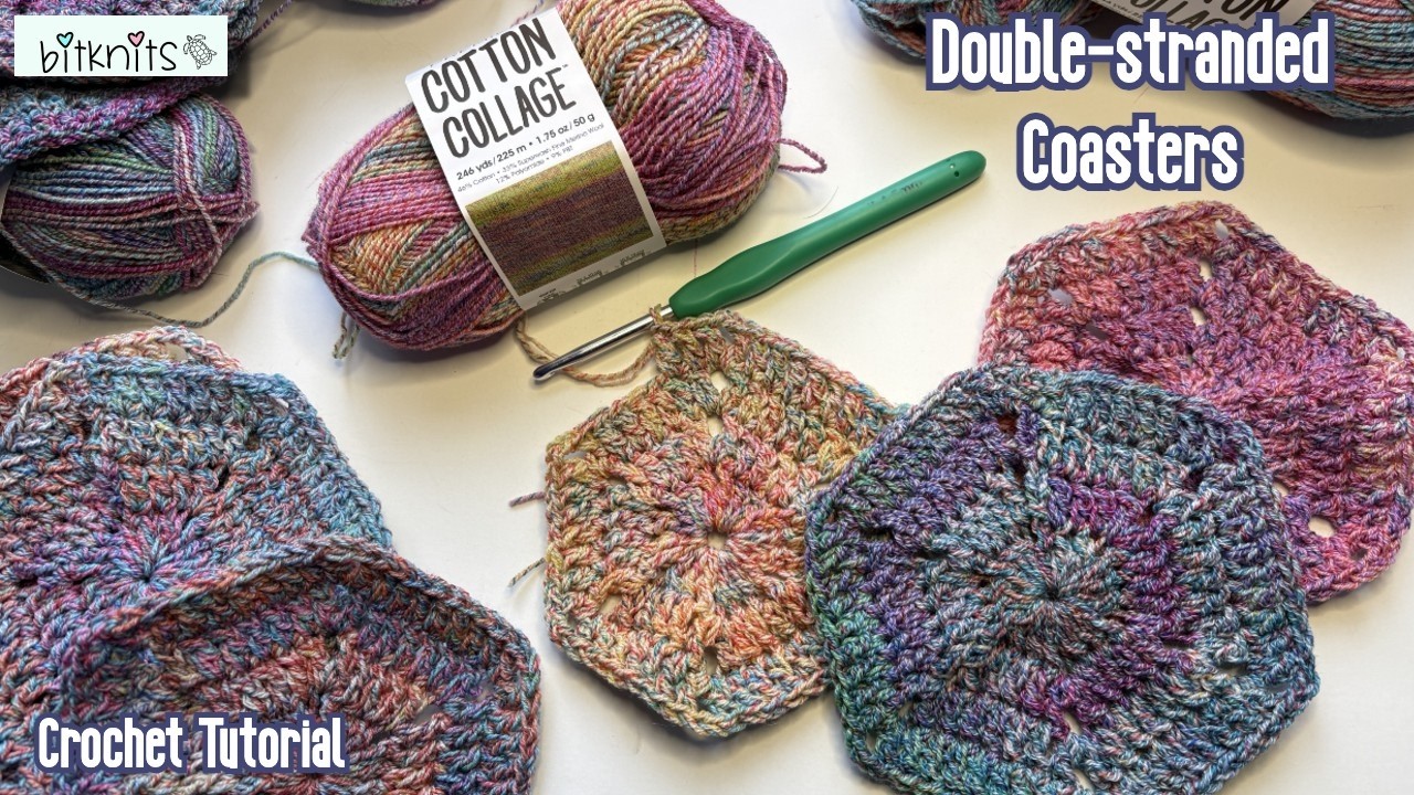 Crochet Double-Stranded Coasters - Crochet 🧶  Tutorial ~ Great pattern for blankets, bags, scarves!!