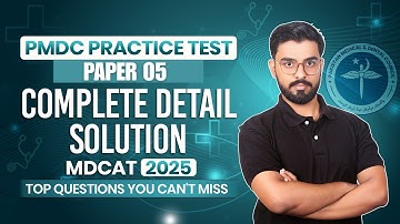 PMC Practice Test 05 I Complete Detail Solution I Complete Biology Portion I By Dr. Shafay