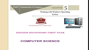 Std XI Chapter 5 Working with Windows Operating System