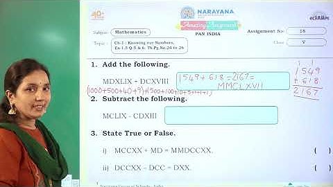 8TH AUG PAN INDIA CLASS 5 MATHS ASSIGNMENT 18 KEY