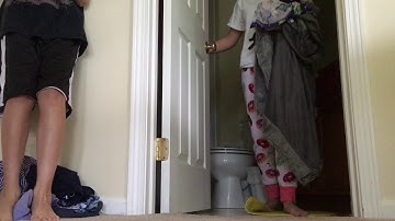 SILLY STRING PRANK ON SISTER