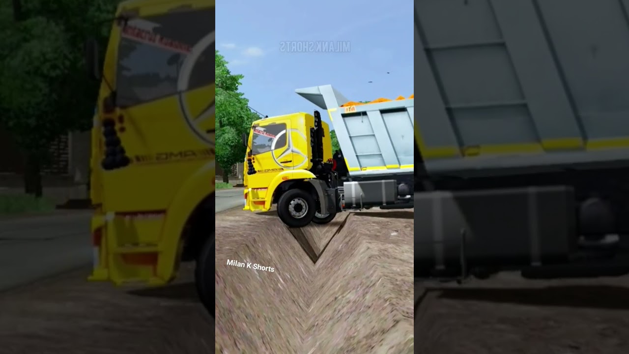 Tipper Truck On Pothole 😀😀 