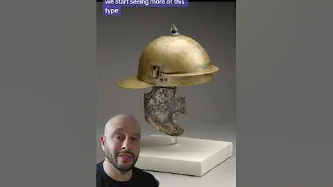 What types of helmet did the ancient Romans use early on?