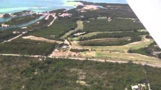 Flying over Treasure Cay golf course