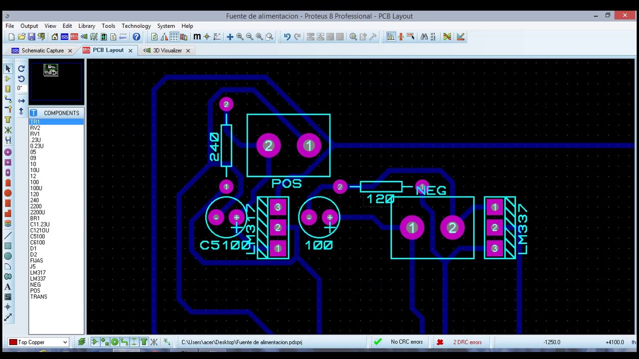 hacer pcb en proteus 8