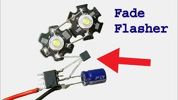 How to make adjustable fade flasher using NE 555 timer ic, diy fade flasher