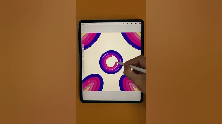 Draw Heart Background in Procreate #Shorts