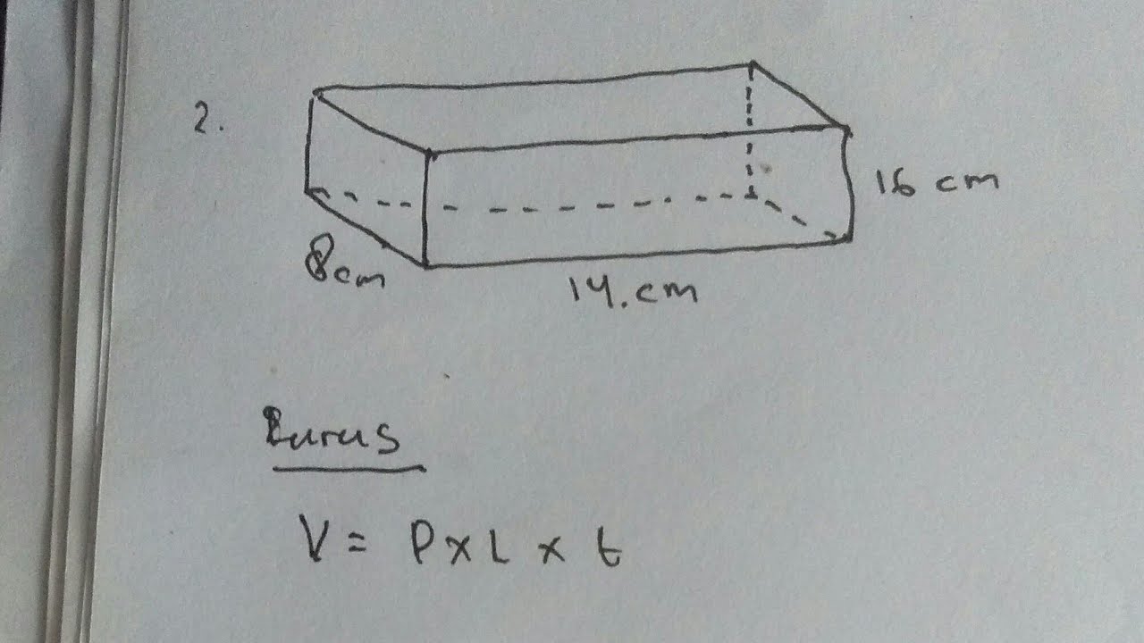 Cara menghitung volume prisma persegi panjang