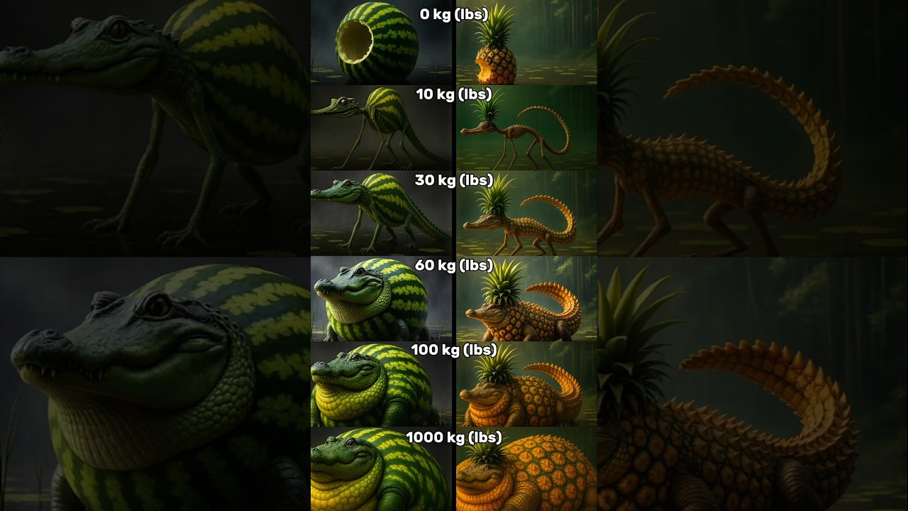 Glorbo Fruttodrillo & Crocodillo Ananasinno Weight Evolution | Italian Brainrot