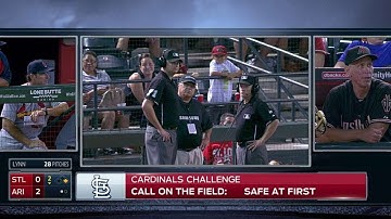 STL@ARI: Safe call at first stands in the 2nd inning