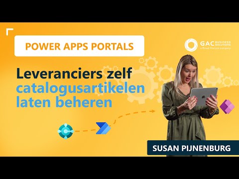 Power Apps Portals - Leveranciersportaal: leveranciers zelf catalogusartikelen laten beheren