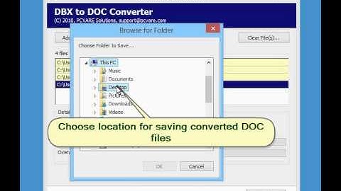 Convert Outlook Express DBX files to DOC