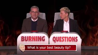 Steve Carell REAL ANSWERS to Ellen’s Burning Questions