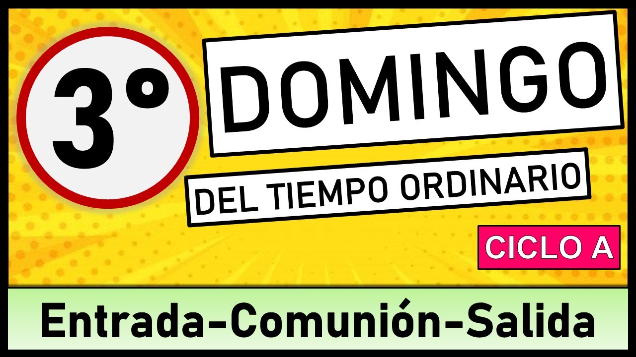 🟢CANTOS PARA III DOMINGO DEL TIEMPO ORDINARIO │26 de Enero 2025 │Canto de entrada, comunión y salida