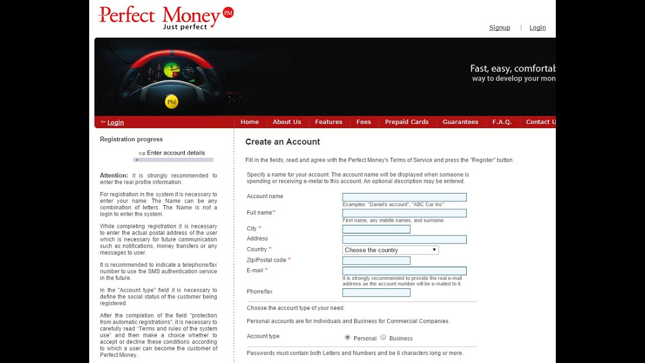 Perfect Money شرح التسجيل والربح من اقوى بنك - YouTube