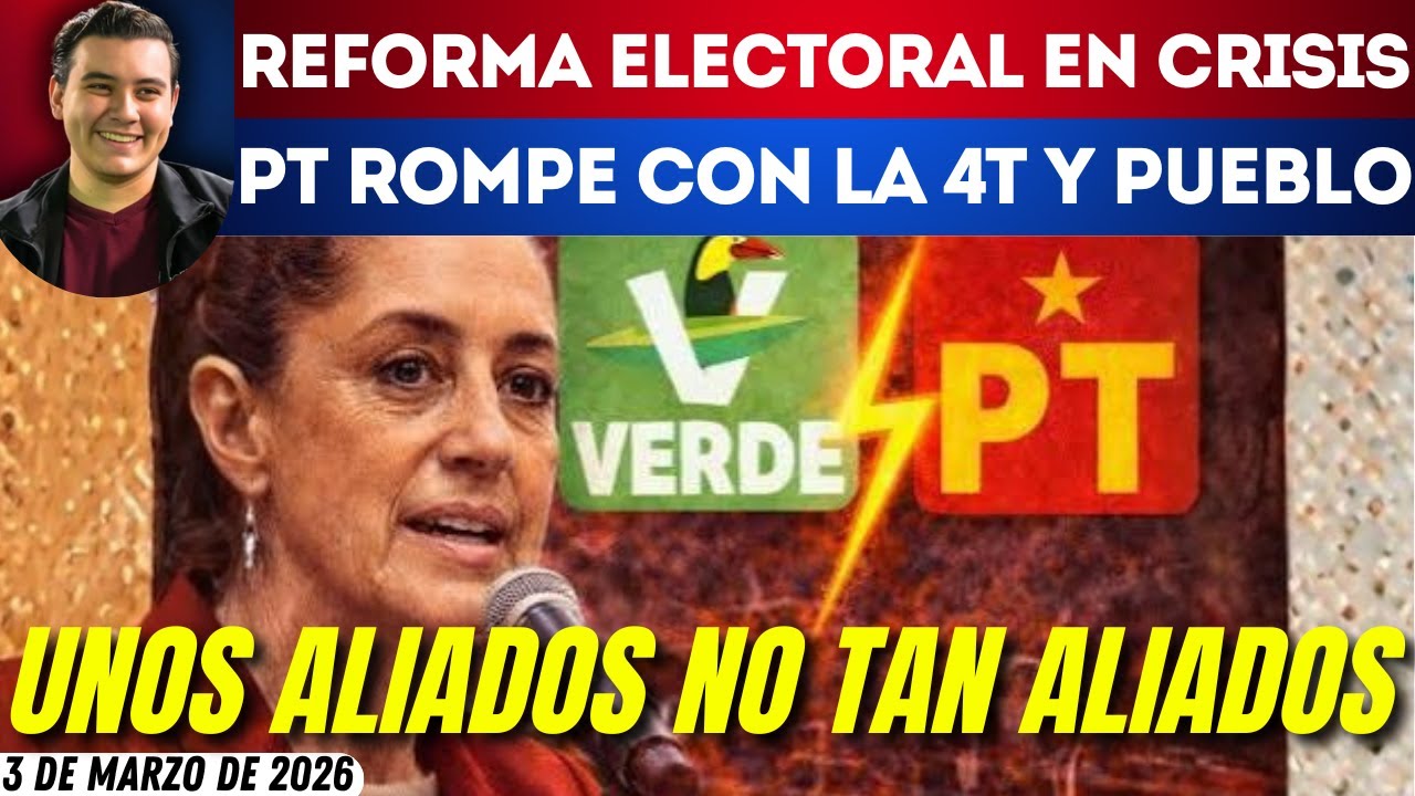 #SinMáscaras | TRAICIÓN Y RUPTURA: PT LE DICE NO A LA REFORMA ELECTORAL MIENTRAS VERDE DICE QUE SÍ