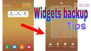 Widgets backup Trick on Samsung Galaxy mobile