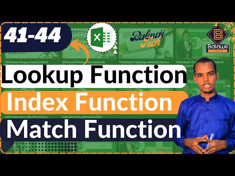 41-44.Ms Excel-Sida loo isticmaalo Lookup Function, Index Function and Match Function.