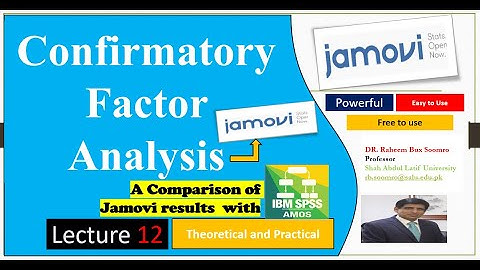 Lecture 12: Confirmatory Factor Analysis (CFA) in Jamovi