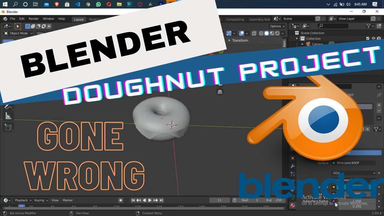 BLENDER | first project GONE TERRIBLE ( doughnut project )