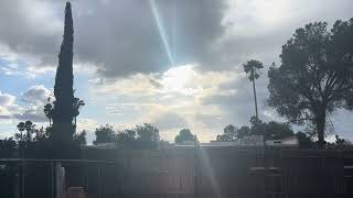 Beautiful, how the sun is breaking through the clouds, given a nice majestic look ￼