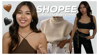 SHOPEE CLOTHING HAUL 2021! BLACK & BROWN CLOTHES ONLY by Lhianne Lauren