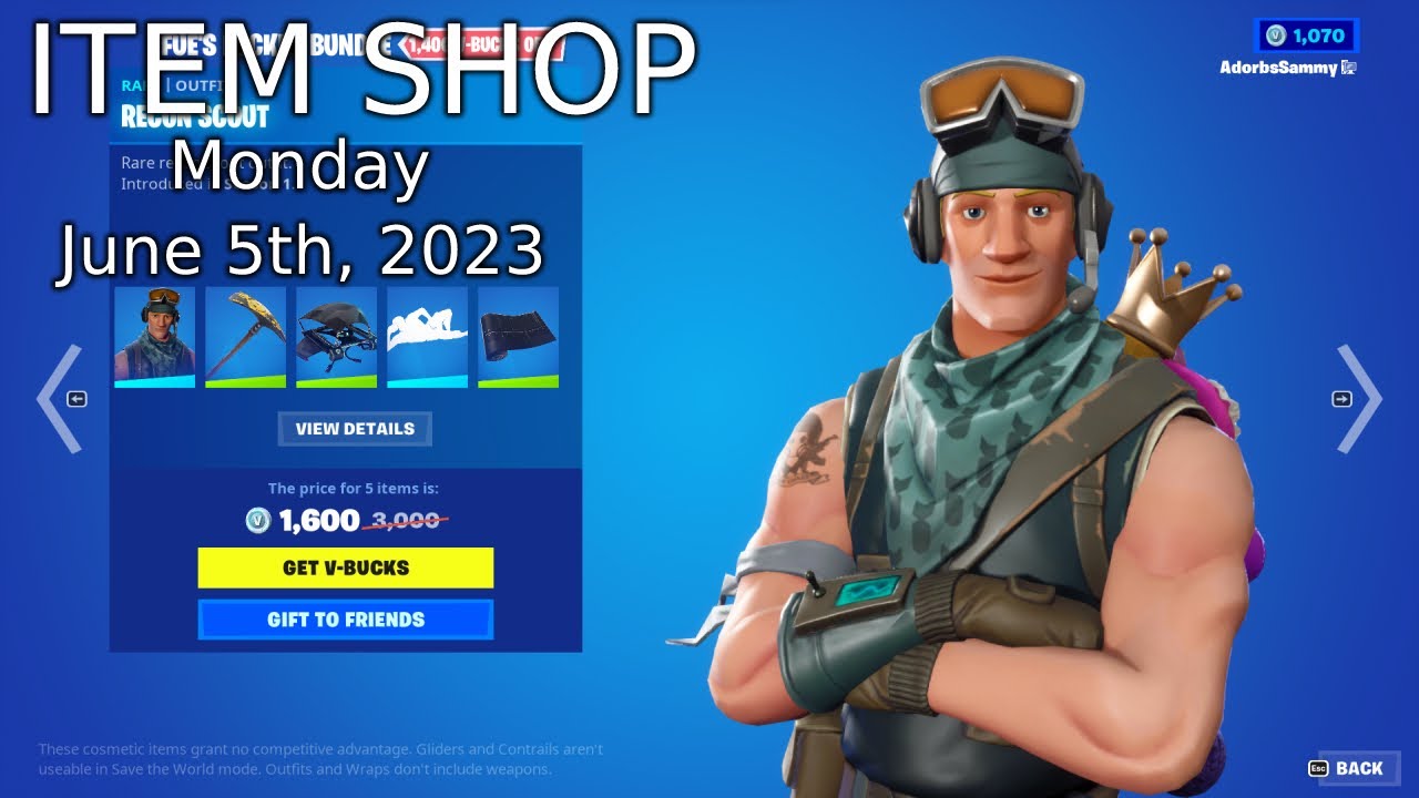 Fortnite Item Shop TFUE'S LOCKER BUNDLE! [Monday June 5th, 2023]
