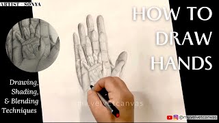 How To Draw Hands With Drawing Pencils? Easy Family Drawing Artist Sonya