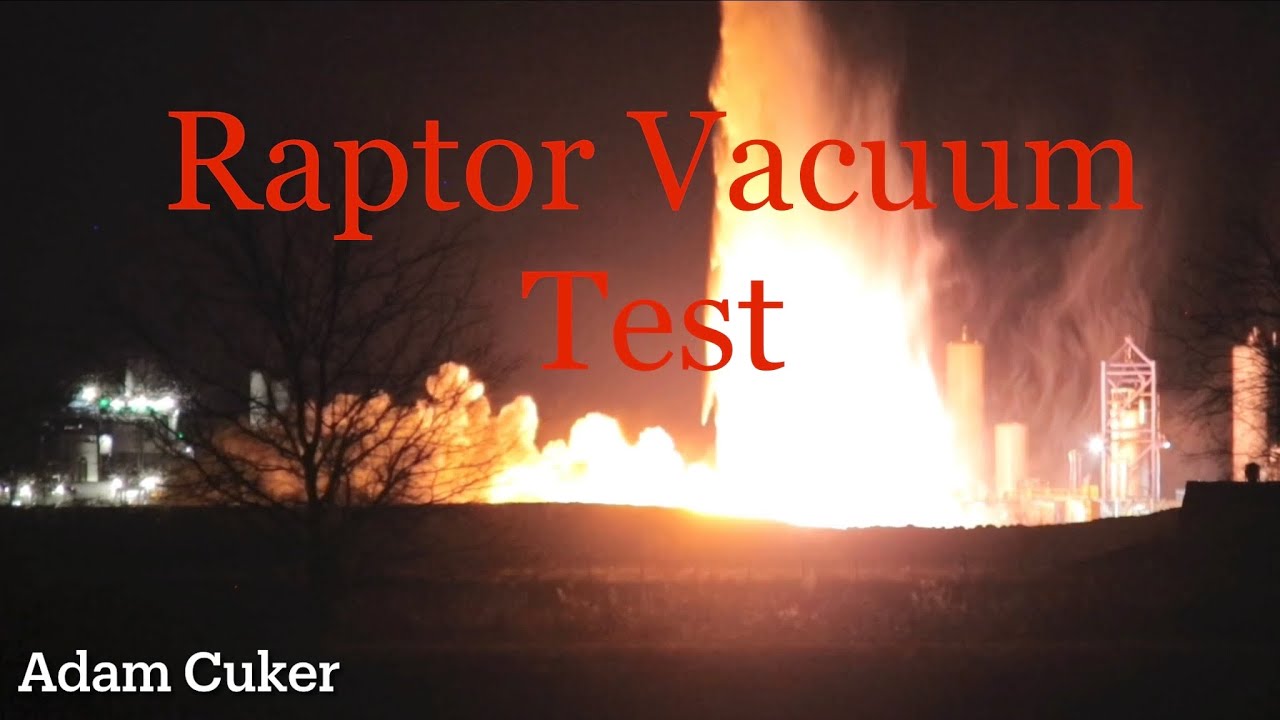 SpaceX Raptor Vacuum Test with water deluge system (03/09/2022) YouTube