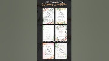 6 Free Wedding Invitation Templates | Fully Editable PSD Files✌🏻 #invitation #wedding #invites