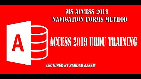 MS Access 2019 Navigation forms