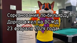 Соревнования по бильярду Дорпрофжел на ВСЖД 23.02.2024