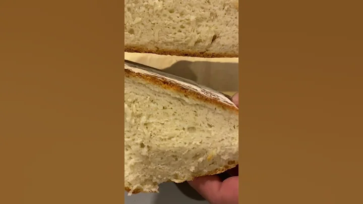 Cutting my freshly made bread