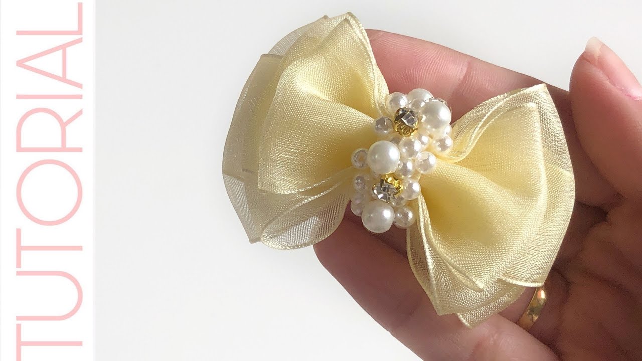 Miolo de Pérolas e Strass para Laços - Passo a Passo Iniciante